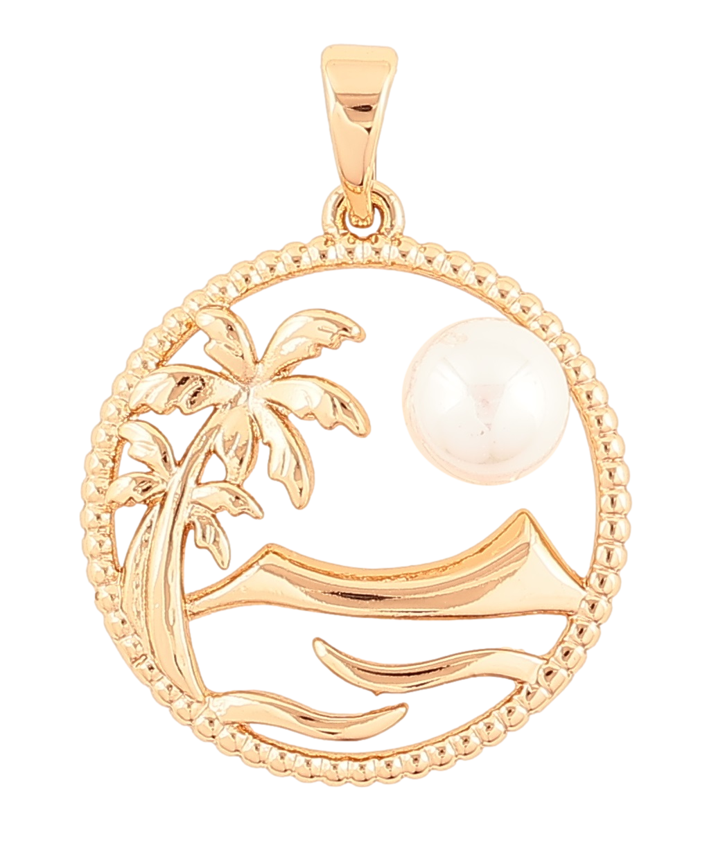 Кулон Xuping Позолота 18K «Пальми біля моря» для ланцюжка до 5мм
