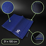 Фітнес пояс для схуднення неопреновий, Жироспалюючий пояс для живота для схуднення 100 х 30 см Синій (52), фото 8