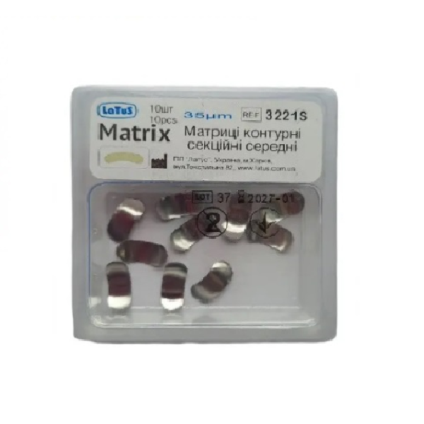 3221S Матриці металеві контурні секційні Latus (35 мкм, середня, 10 шт)