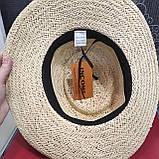 Жіноча кругла шляпка солома чорна повязка, фото 6