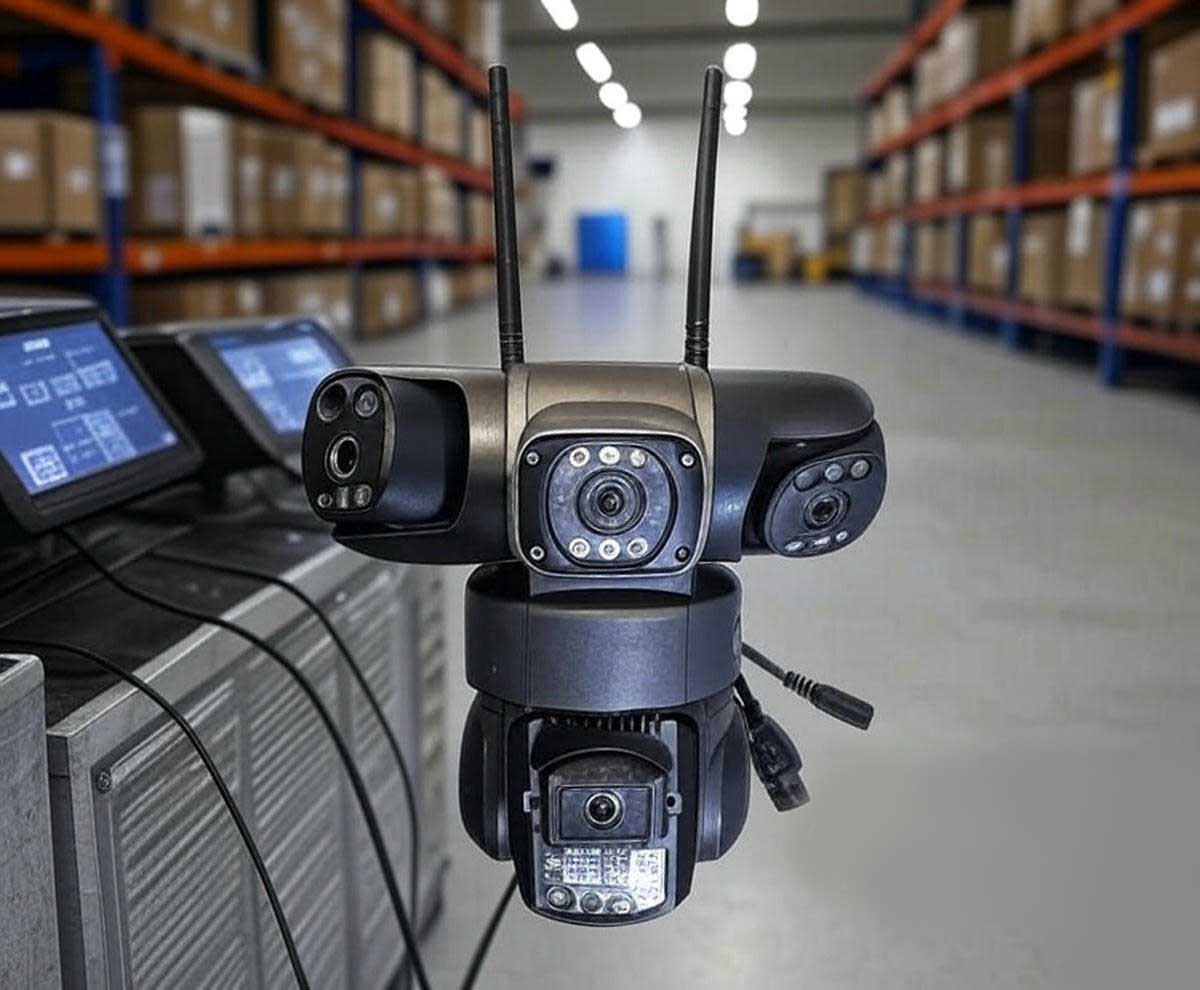 Камера на 3 об'єктиви C28 4G LAN V380 App, фото 1