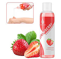 Лубрикант 200 мл со вкусом клубники для орального вагинального секса массажа
