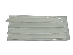 Захисні протиударні смуги БЕЗ НАДПИСІВ 4шт прозорі ПВХ-гума 16х147мм (на скотчі)