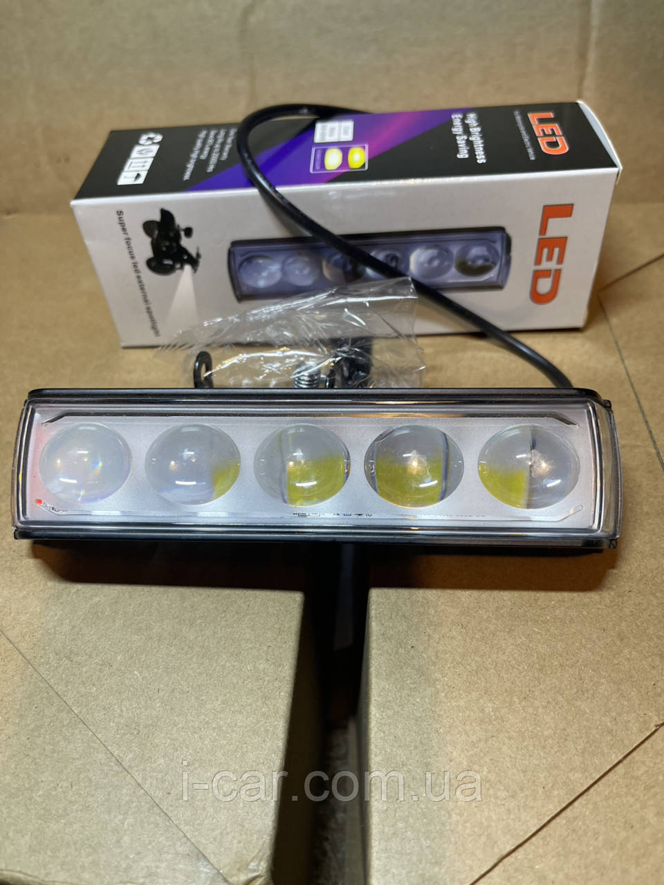 Фара діодна ВВ 1813 W/Y+RGB 5LED