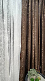 Штора Льон, шоколадний