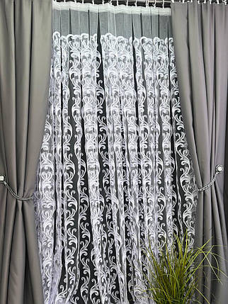 Тюль фатинова корд висотою 2,8 м. біла, фото 1