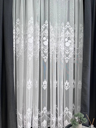 Тюль бамбук заввишки 2,8 м. біла, фото 1