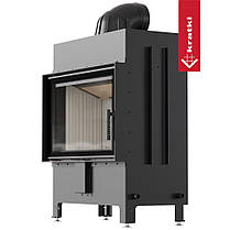 Камінні топки повітряні Kratki Камін з топкою для обігріву будинку LUCY 14 Вбудована камінна топка 14 кВт, фото 3