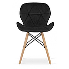 Стільці стильні велюрові для кухні кафе вітальні, комплект з 4-х стільців Бонро B-531 чорний, фото 3