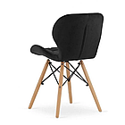 Стільці стильні велюрові для кухні кафе вітальні, комплект з 4-х стільців Бонро B-531 чорний, фото 5