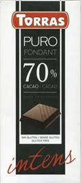 Шоколад Чорний Torras Puro Fondant Intens Negro 70% Какао без глютену 200 г Іспанія (опт 5 шт)