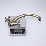 Змішувач для кухні FRAP F4219-4, поворотний вилив, латунь, бронза, фото 4