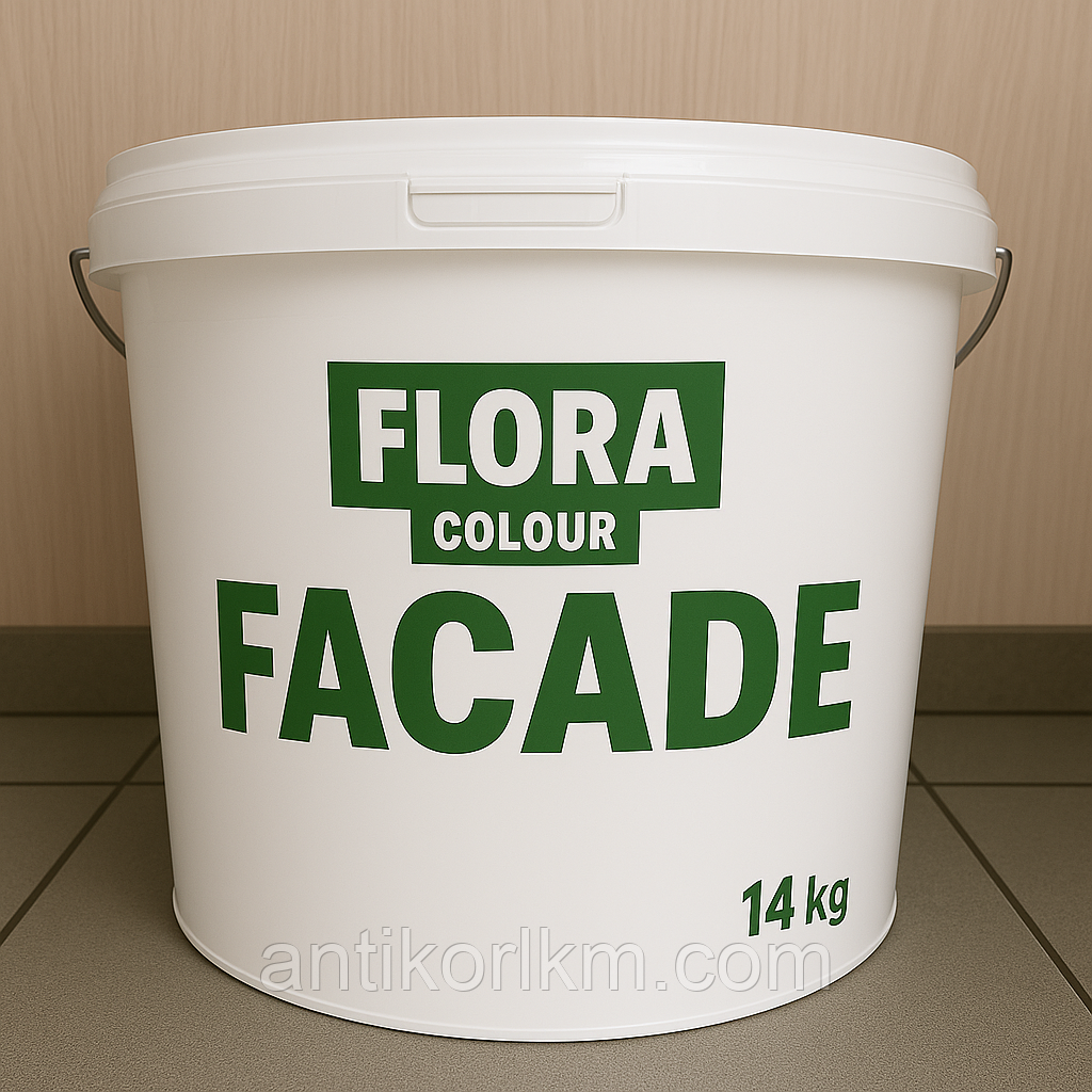 Фарба Акрилова Фасадна "FLORA Colour", 14 кг
