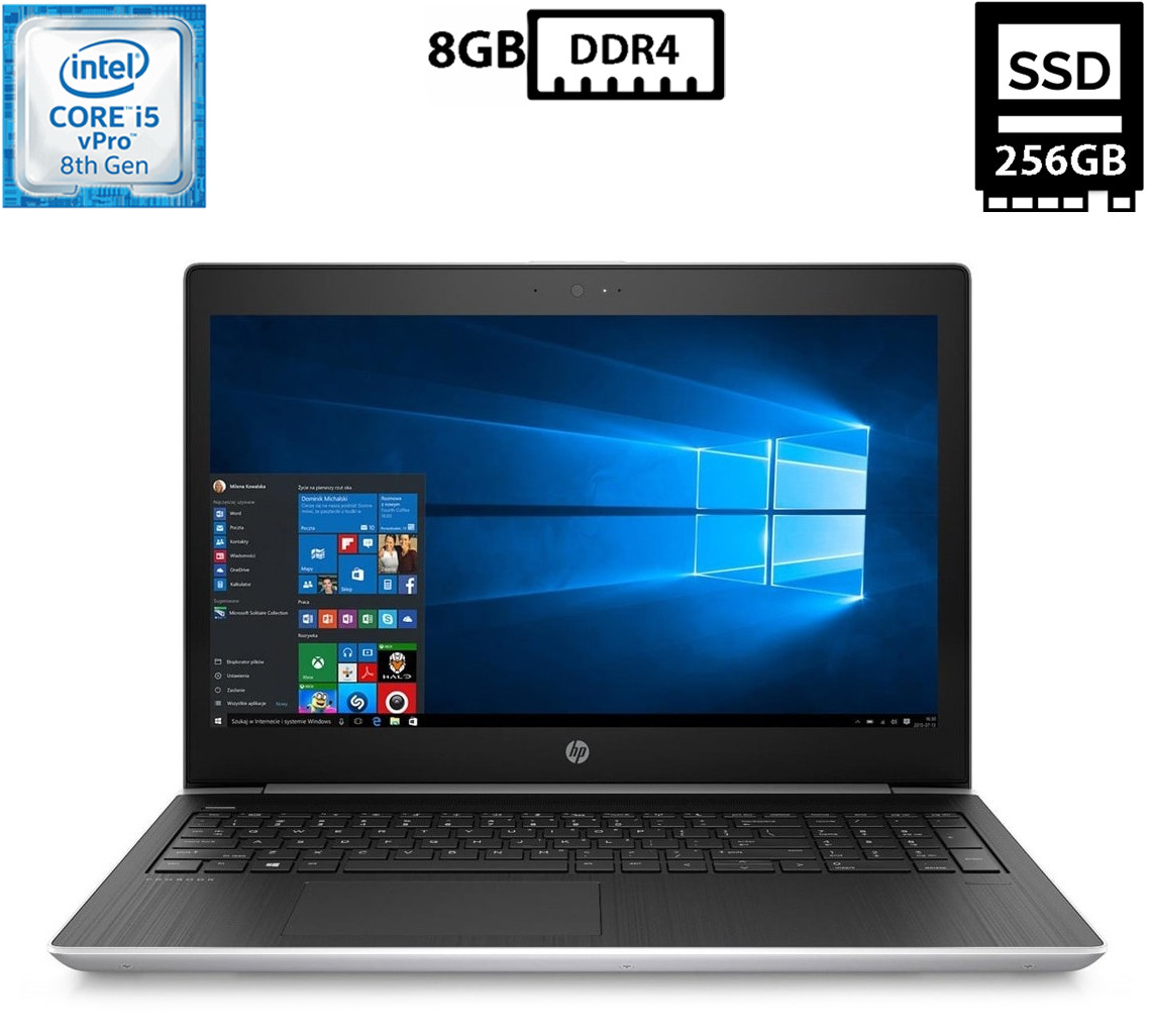 Ноутбук HP ProBook 450 G5/15.6" IPS 1920x1080/Core i5-8250U 1.60GHz/8GB DDR4/SSD 256GB/Intel UHD Graphics Камера Б/В