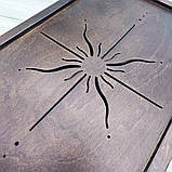 Велика містка дерев'яна чабань «Сонце сходу» - Ясень - темне дерево (54 × 31,5 см), фото 6