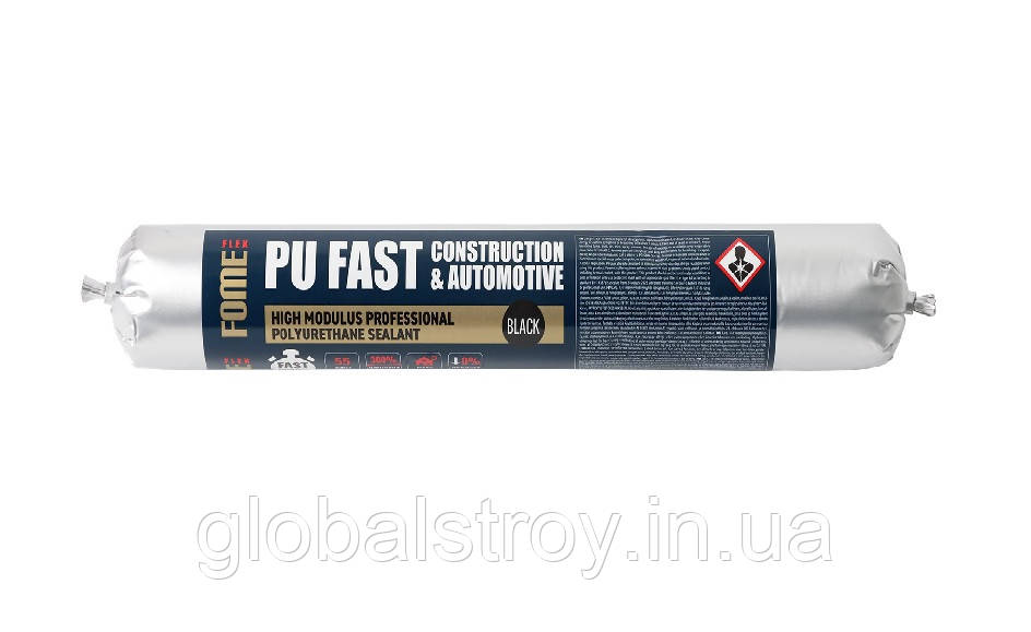 Герметик автомобільний чорний поліуретановий FOME FLEX CONSTRUCTION & AUTOMOTIVE 600 мл білий