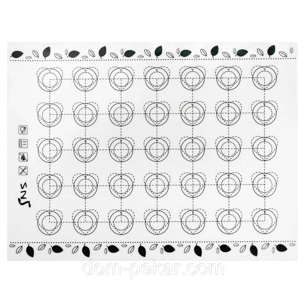 Килимок термоволокно для макарон 35 осередків