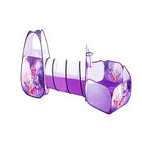 Дитячий ігровий намет Будиночок "Поні" з тунелем та манежем для дівчинки (96965 PN)