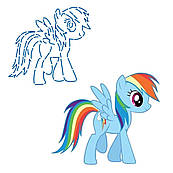 Трафарет Літл Поні Веселка 9*9,5 см (TR-2)