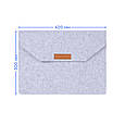Фетровий чохол AIRON Premium для ноутбука 15.6″ Grey .Хит!, фото 6