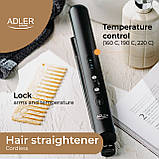 Дорожній Випрямляч для волосся Adler AD 2327 black  USB, фото 7