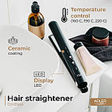 Дорожній Випрямляч для волосся Adler AD 2327 black  USB, фото 9