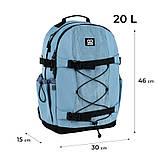 Рюкзак GoPack Education Teens 186L-2 блакитний, фото 3