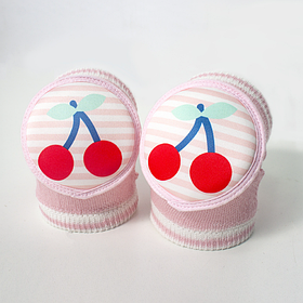 Літні трикотажні наколінники з м'якою подушечкою "Вишні" (70091)