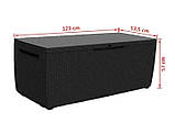 Скриня для саду і басейна Keter Capri Storaga Box 305л. 230416 антрацит, фото 5