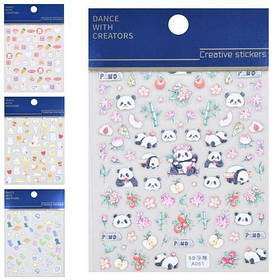 Наліпки для нігтів, обличчя, аксесуар для телефону, іграшок, 4 види, пак. 8,5*12см (600 шт.)