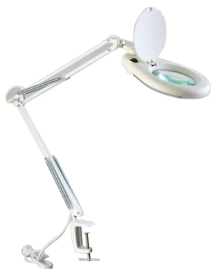 Лампа-лупа ZD-129A з LED-підсвіткою (80 світлодіодів) 5D на струбцині 130 мм діаметр, фото 1