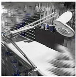 Лампа-лупа ZD-129A з LED-підсвіткою (80 світлодіодів) 5D на струбцині 130 мм діаметр, фото 10