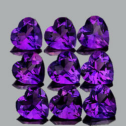 Натуральний аметист серце  5 mm