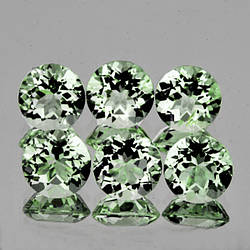 Аметист  празіоліт 6 mm