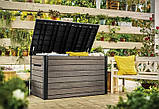 Садова скриня Keter Signature Horizontal Box 870 л 261797 горіх, фото 5