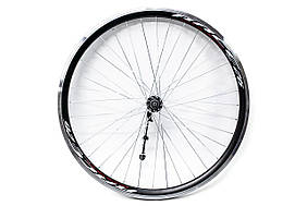 Колесо переднє для велосипеда VLT 29" AL 36H двост. чорн.; Втулка SHUNFENG SF-A221F Vbr, колір чорний, на пром.