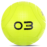 М'яч набивний для кросфіту слембол 3 кг Slam Ball Mdbuddy FI-1774-3 Салатовий