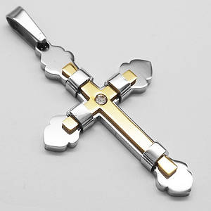 Крест из нержавеющей стали Stainless Steel 50 х 35 мм