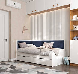 Ліжко дитяче Бруклін з ящиками Viorina DEKO (Виорина Деко) купити в Одесі, Україні 80х190, Білий/Синій