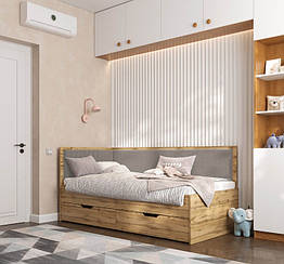 Ліжко дитяче Бруклін з ящиками Viorina DEKO (Виорина Деко) купити в Одесі, Україні 80х190, Дуб Тахо/Лате