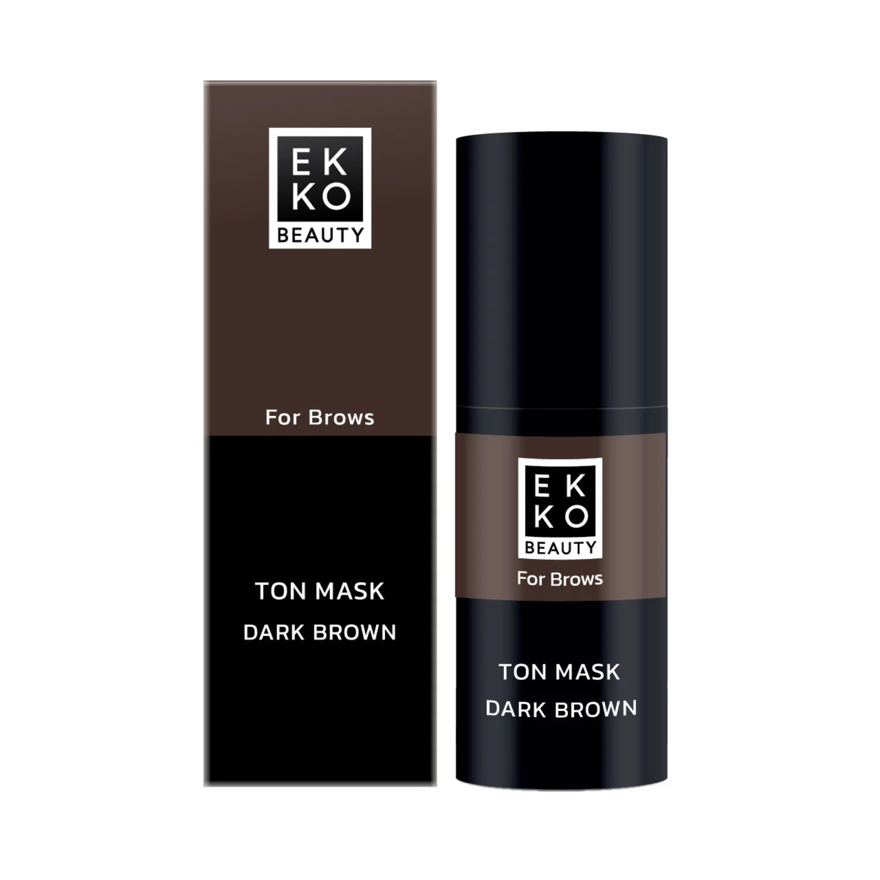 Тонуюча маска для брів | Ekko Beauty | Темно-коричнева, 10 мл