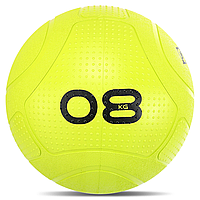 М'яч набивний для кросфіту слембол 8 кг Slam Ball Mdbuddy FI-1774-8 Салатовий