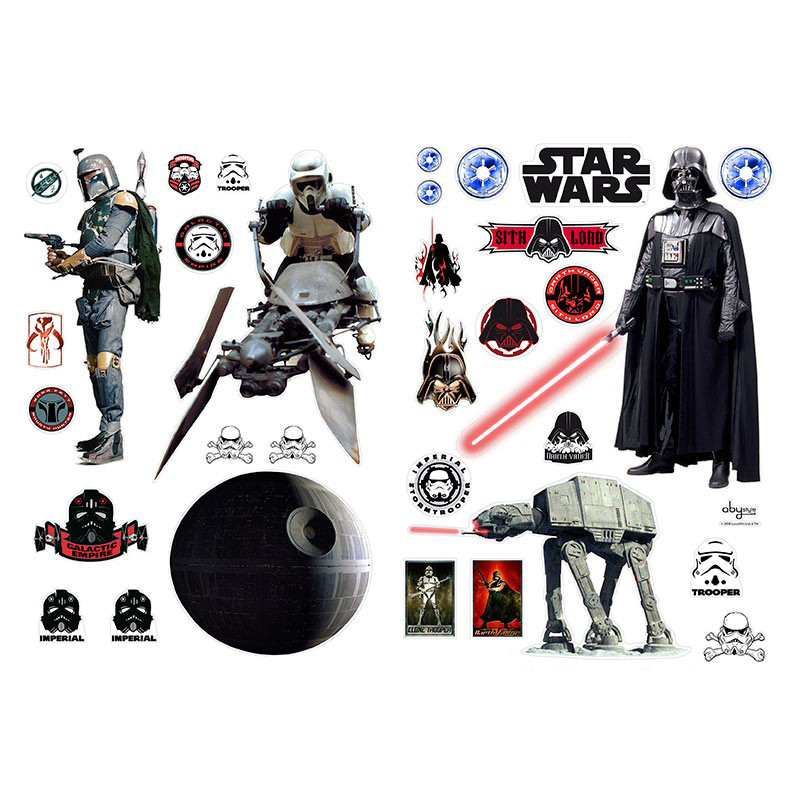 Наклейки інтер'єрні STAR WARS Empire (Зоряні війни Імперія) 70 х 100 см, фото 1