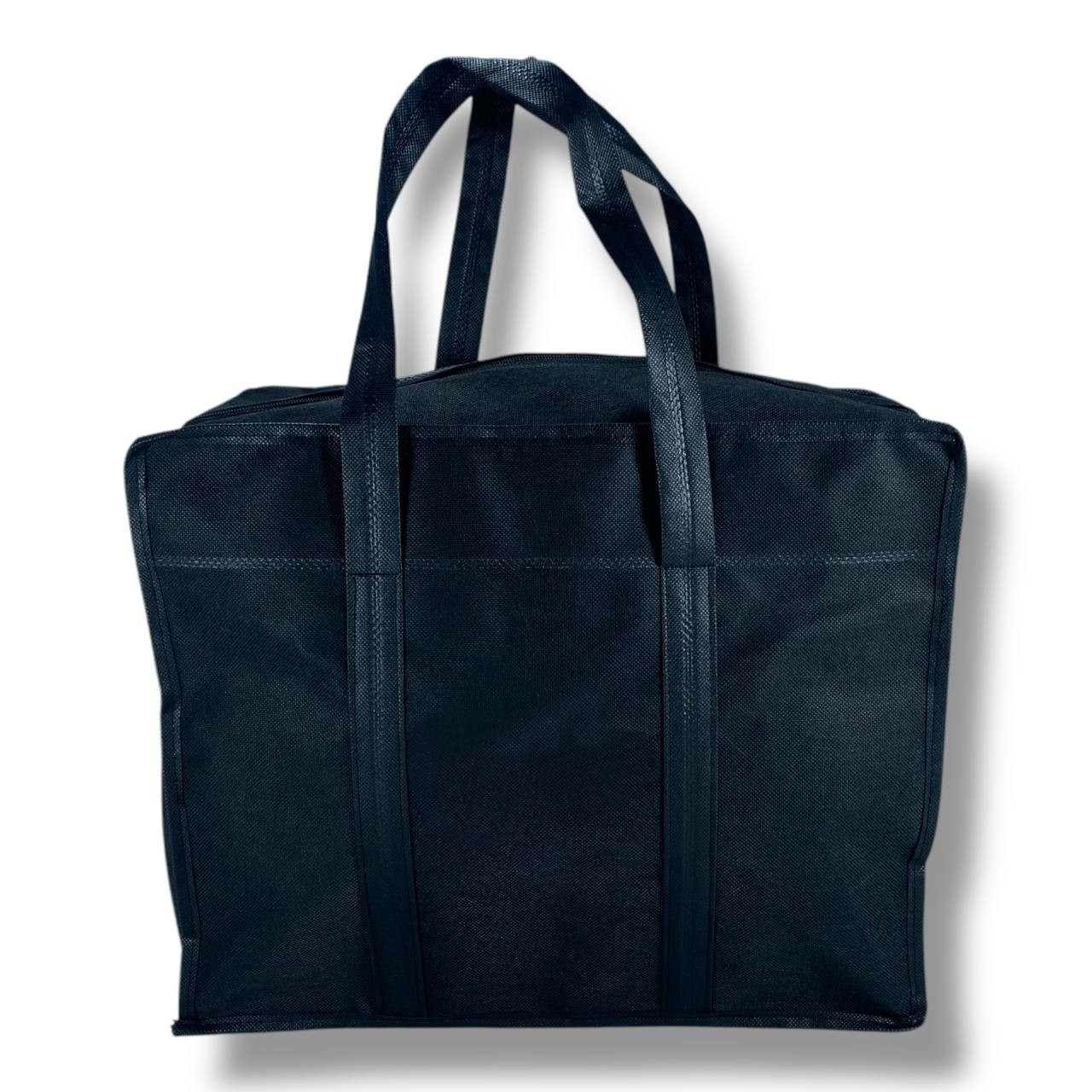 Практична екосумка з спанбонд для зберігання та перенесення речей чорного кольору, фото 1