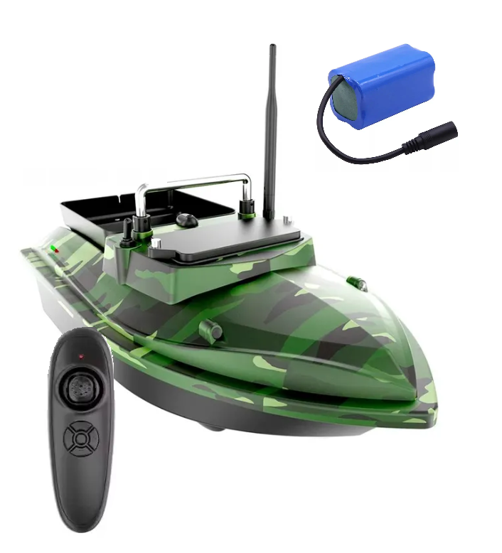 Кораблик для рибалки Flytec V050 Camo green акумулятор 12000 mAh