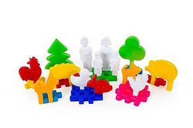 Набір дитячий "Ферма №2", 22 деталі, відро 3л 25*15*13см, Україна, ТМ BAMSIC