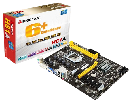 Материнська плата Biostar H81A LGA 1150 (H81A) Б/В, фото 1