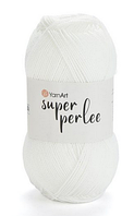 Пряжа Super perle Yarnart-150 білий