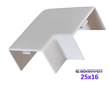 Кут плоский 25x16 мм для короба