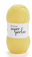 Пряжа Super perle Yarnart-216 світло-жовтий